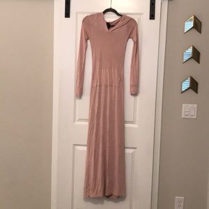 Long Sleeve Hooded Maxi Dress